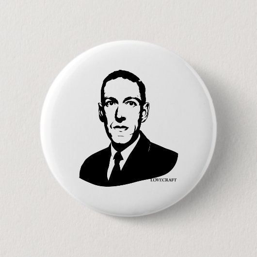 Porträt-Knopf HPs Lovecraft Button (Vorderseite)