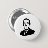Porträt-Knopf HPs Lovecraft Button (Vorne & Hinten)