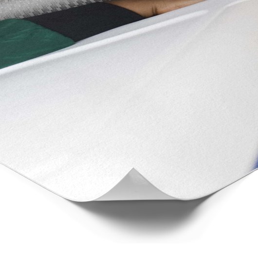 Porträt lächelnder Kinder im Auto Poster (Ecke)