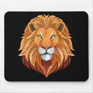 Porträt Löwenkopf Vorderansicht Mousepad