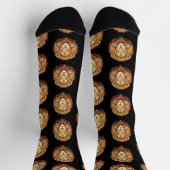 Porträt Löwenkopf Vorderansicht Socken (Oben)