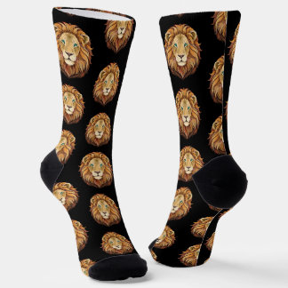 Porträt Löwenkopf Vorderansicht Socken