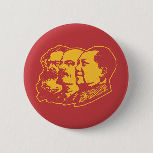Porträt Marx Lenin Mao Button