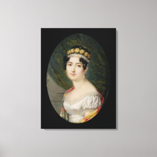 Porträt-Miniatur der Kaiserin Josephine (1763- Leinwanddruck