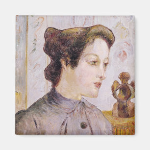 Porträt Paul Gauguins   einer jungen Frau, 1886 Magnet