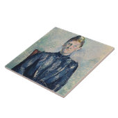 Porträt Pauls Cezanne | von Madame Cezanne, c.1890 Fliese (Seite)