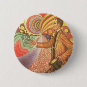 Porträt Pauls Signac- von Felix Feneon Button (Vorderseite)