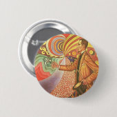 Porträt Pauls Signac- von Felix Feneon Button (Vorne & Hinten)