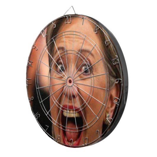 Porträt politischer Dartscheibe Hillary Clintons (Vorderseite rechts)