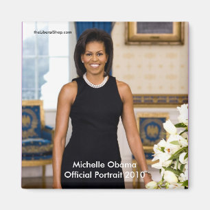 Porträt-Quadrat-Magnet Michelle Obama offizieller Magnet