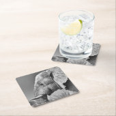 Porträt Rechteckiger Pappuntersetzer (Vor Ort)