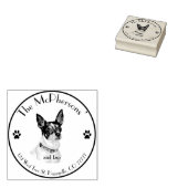 Porträt-Rücksendeadresse für Haustiere Gummistempel (Stempel)