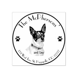 Porträt-Rücksendeadresse für Haustiere Gummistempel