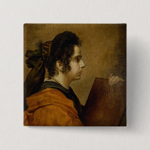 Porträt setzte voraus, Juana Pacheco als Sibyl zu Button
