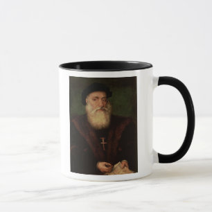Porträt setzte voraus, von Vasco da Gama c.1524 z Tasse