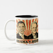 Porträt-Tasse Obama Biden Zweifarbige Tasse (Links)