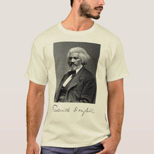Porträt u. Unterzeichnung von Frederick Douglass T-Shirt (Vorderseite)