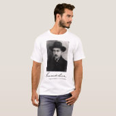 Porträt und Unterschrift von Fernando Pessoa T-Shirt (Vorne ganz)