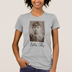 Porträt und Unterzeichnung von Nellie Bly T-Shirt