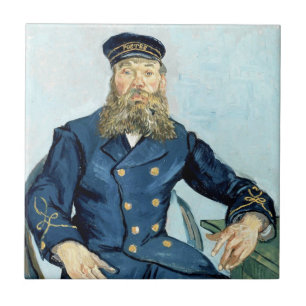 Porträt Van Gogh des Briefträgers Joseph Roulin Fliese