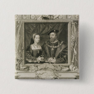 Porträt von (1496-1533) Königin Marys Frankreich Button