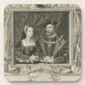 Porträt von (1496-1533) Königin Marys Frankreich Getränkeuntersetzer (Vorderseite)