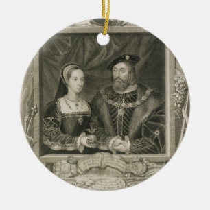 Porträt von (1496-1533) Königin Marys Frankreich Keramikornament