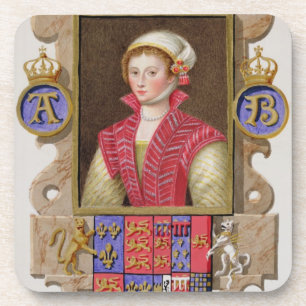 Porträt von (1507-36) 2. Königin Anne Boleyn Hen Untersetzer
