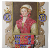 Porträt von (1507-36) 2. Königin Anne Boleyn Henne Fliese (Vorderseite)