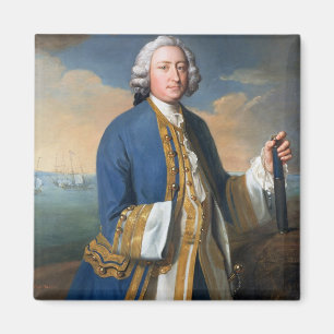 Porträt von (1709-87) Holding Kapitän-David Brod Magnet
