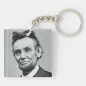 Porträt von Abe Lincoln 1 Schlüsselanhänger (Rückseite)