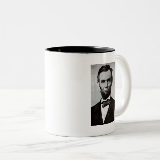 Porträt von Abe Lincoln 2 Zweifarbige Tasse (VorderseiteRechts)