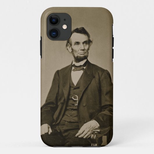 Porträt von Abraham Lincoln (1809-65) (b/w Foto) Case-Mate iPhone Hülle (Rückseite)