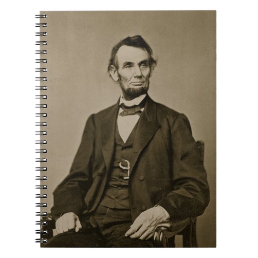 Porträt von Abraham Lincoln (1809-65) (b/w Foto) Notizblock (Vorderseite)