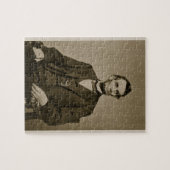 Porträt von Abraham Lincoln (1809-65) (b/w Foto) Puzzle (Horizontal)