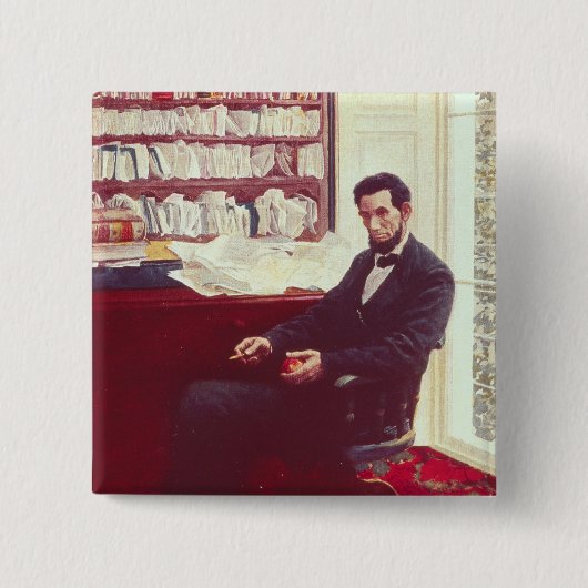 Porträt von Abraham Lincoln Button (Vorderseite)