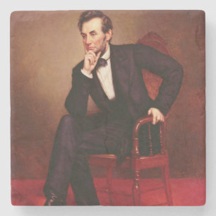 Porträt von Abraham Lincoln Steinuntersetzer