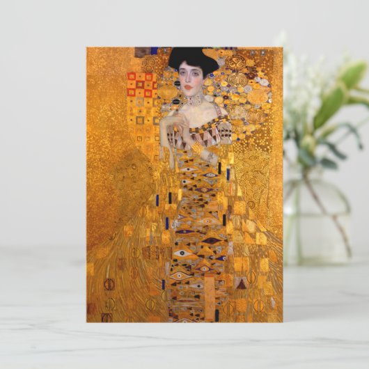 Porträt von Adele Bloch-Bauer I von Klimt Dankeskarte (Stehend Vorderseite)