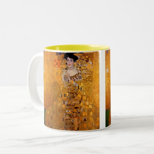 Porträt von Adele Bloch-Bauer I von Klimt Zweifarbige Tasse (Vorderseite Links)