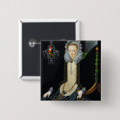 Porträt von Adriana van Nesse, 1611 Button (Vorne & Hinten)