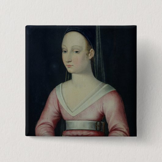 Porträt von Agnes Sorel Button (Vorderseite)