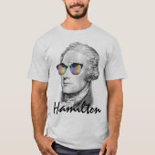 Porträt von Alexander Hamilton in der Sonnenbrille T-Shirt (Vorderseite)