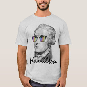 Porträt von Alexander Hamilton in der Sonnenbrille T-Shirt
