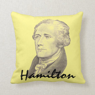 Porträt von Alexander Hamilton Kissen
