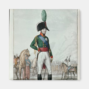 Porträt von Alexander I Pavlovich mit seiner Arme Magnet