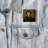 Porträt von Alexander Pushkin, 1827 Button (Beispiel)