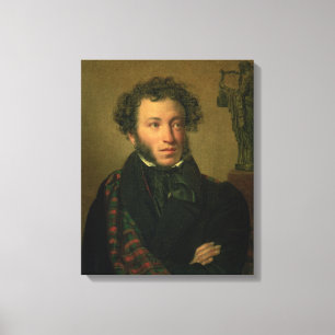Porträt von Alexander Pushkin, 1827 Leinwanddruck