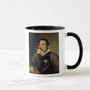 Porträt von Alexander Pushkin Tasse