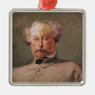 Porträt von Alexandre Dumas fils Silbernes Ornament