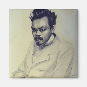 Porträt von Alexei M. Remizov, 1907 Magnet